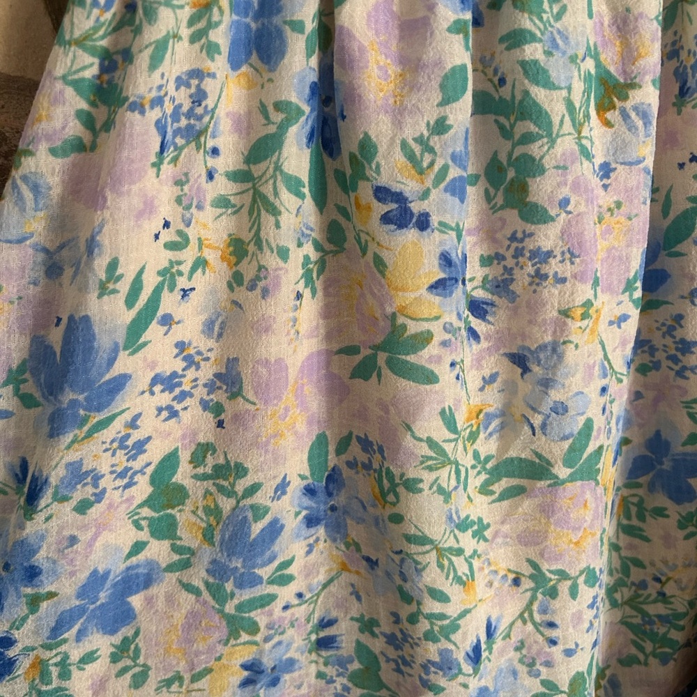 Blue Yellow Floral Lush Dress - Picture 7 of 7
